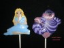 371sp Alice in Wonderland Cat Chocolate or Hard Candy Lollipop Mold